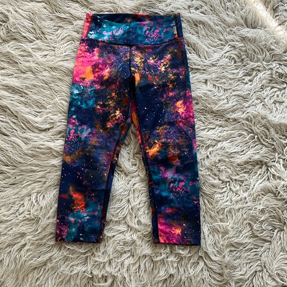 like new KOS USA multicolor galaxy outer space calf leggings pants size S - Picture 2 of 6